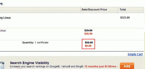 Godaddy VPS付款页面