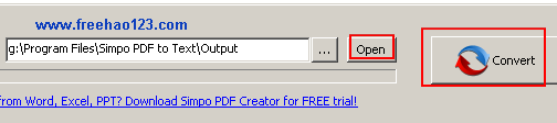 Simpo PDF to Text转换格式