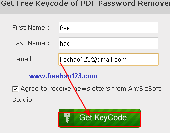 PDF Password Remover提交注册
