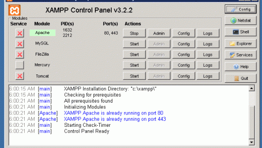 XAMPP软件界面